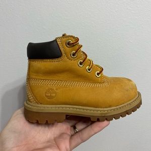 Kids size 7 Timberland 6” premium waterproof boots.